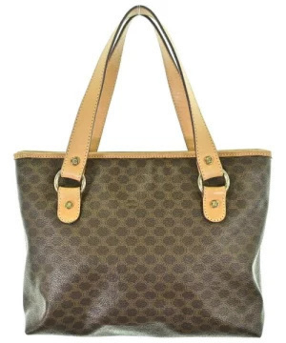 Celine Macadam Coated Canvas Tote Bag brown